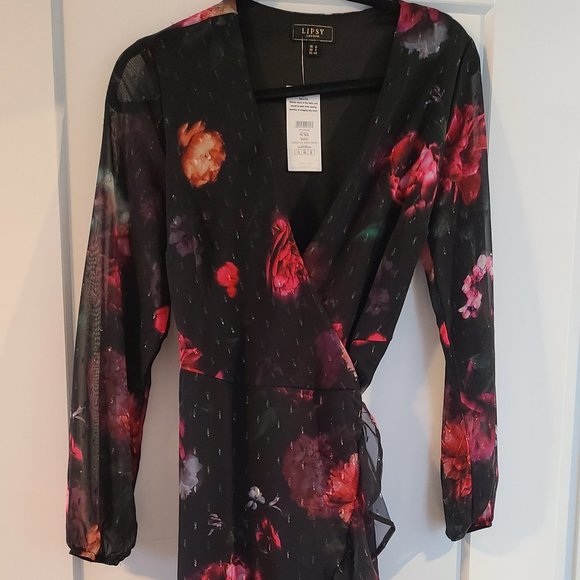 Similar to Ted Baker New With Tags: Lipsy Floral Wrap Midi Dress - Picture 5 of 9